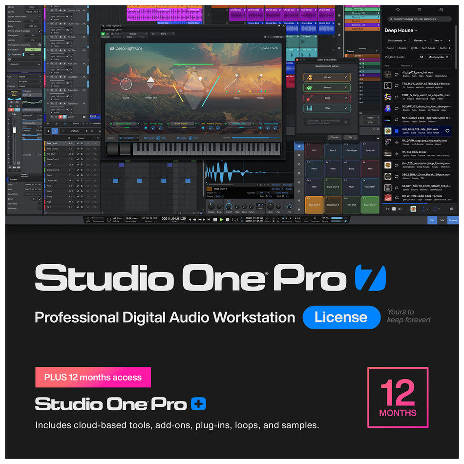 PreSonus Studio One Pro 7 Perpetual License with 12 Months Studio One Pro+ - Digital Download