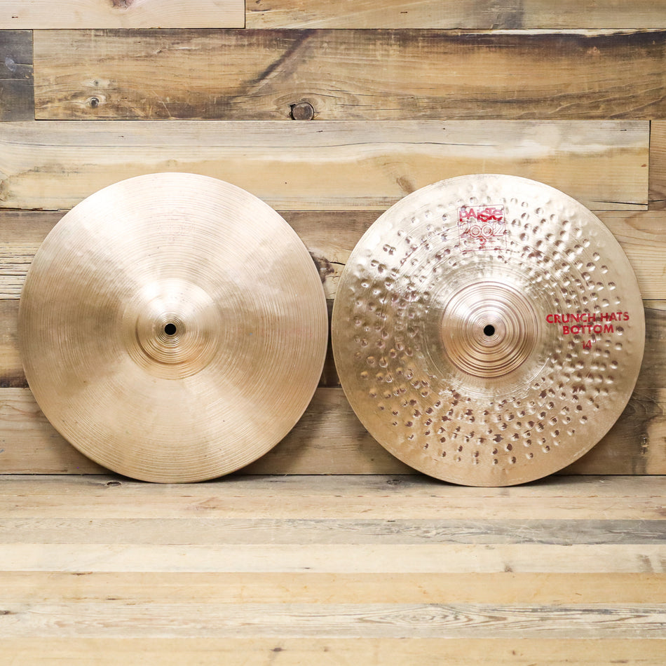 Paiste 2002 14" Hi Hat Crunch Hats Top & Bottom