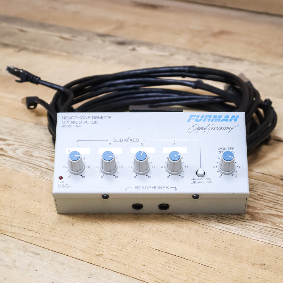 Furman HR-6 Personal Headphone Mixer with Mount