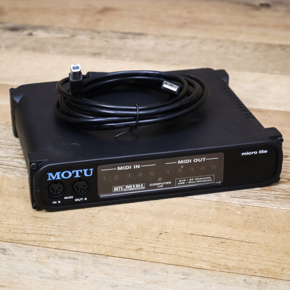 MOTU micro lite 5x5 USB Bus-Powered MIDI Interface