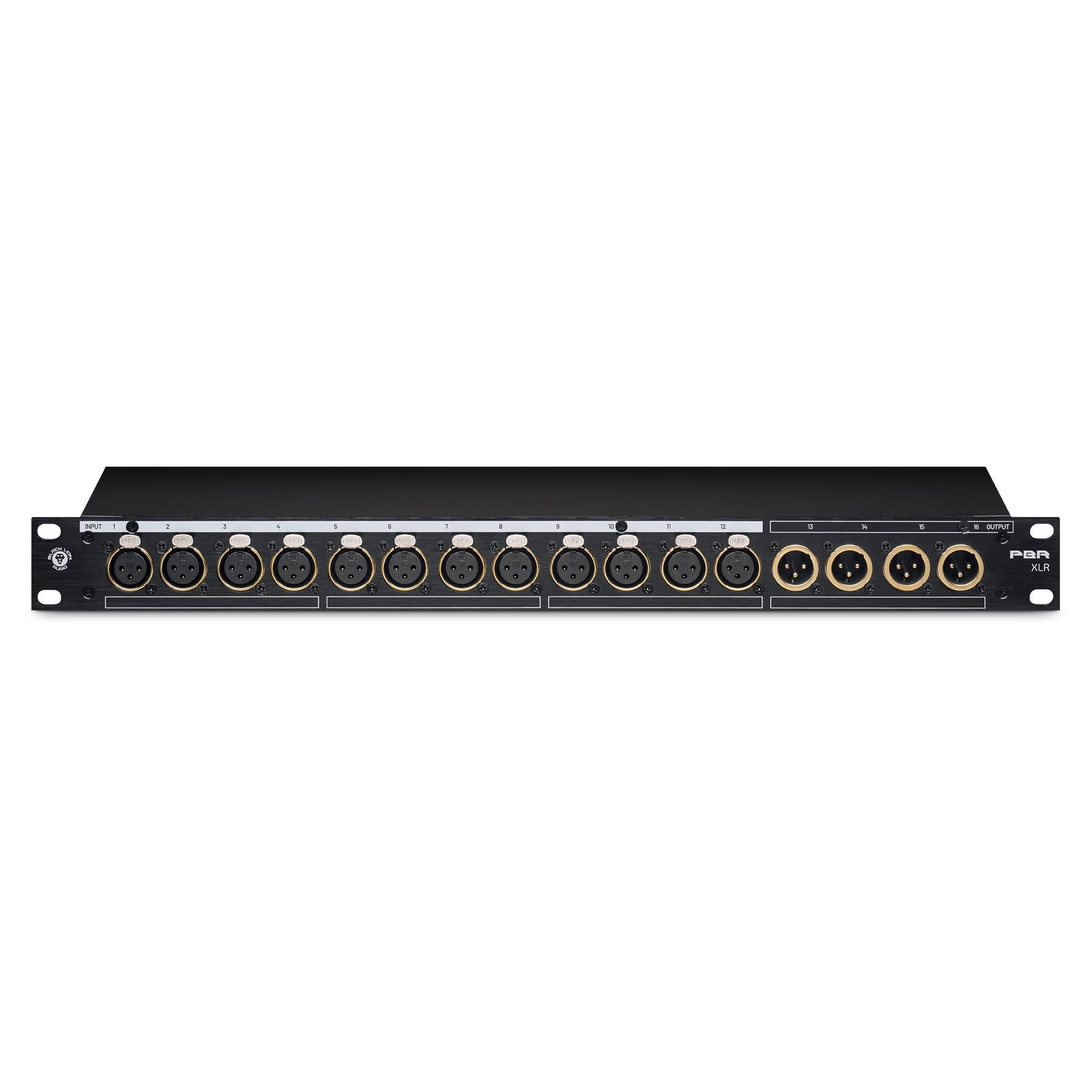 Black Lion PBR XLR 16-Point Gold Plated Patchbay bundle with Rack Screws