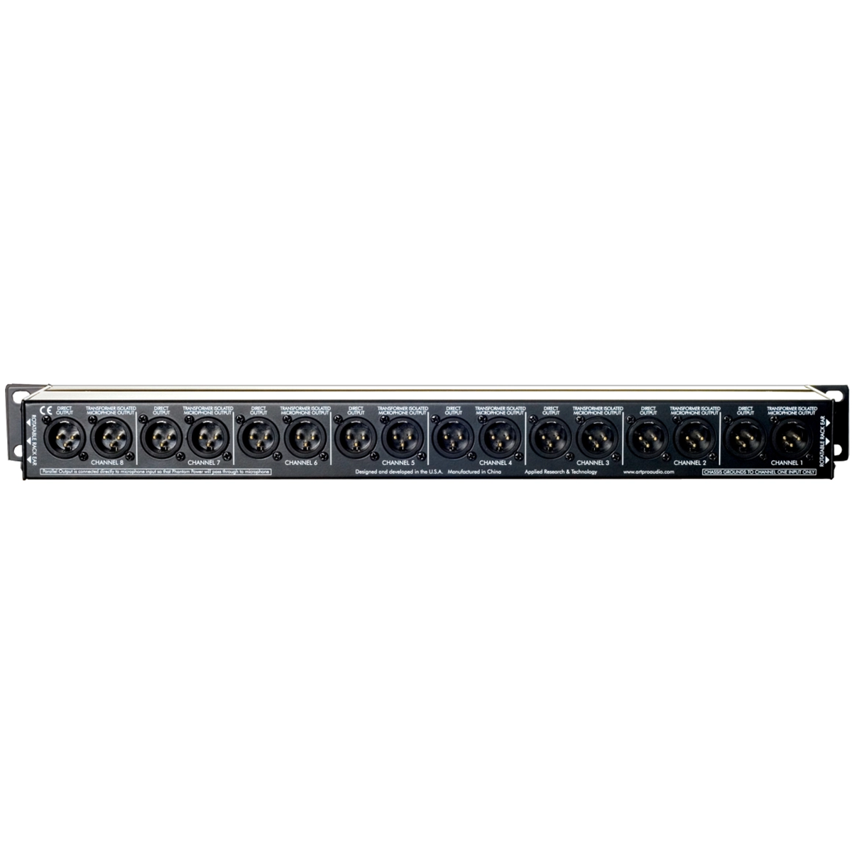 ART S8 8-Channel 2-Way Mic Splitter Bundle with 8 20-foot XLR Cables