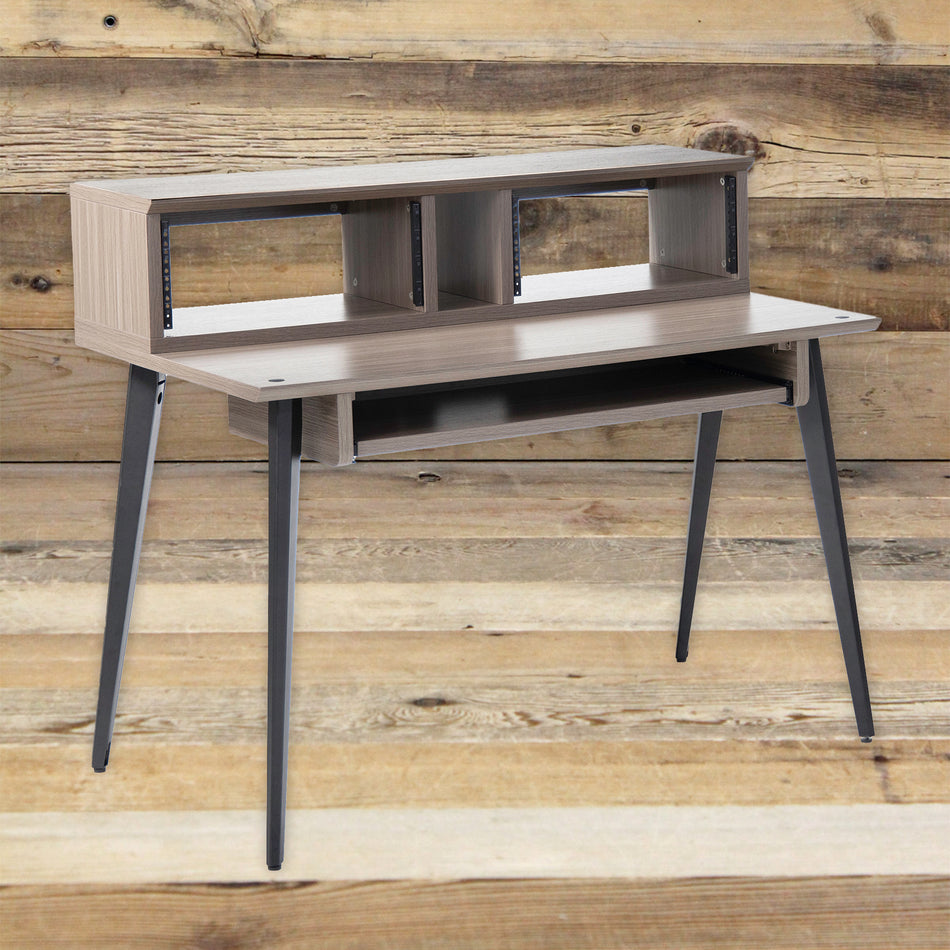 Open Box Gator Frameworks Elite Series Main Desk, Driftwood Grey