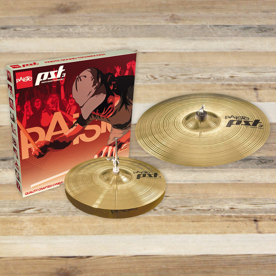 Open Box Paiste Cymbals PST 3 Essential Cymbal Set (14-inch Hi-Hat, 18-inch Crash Ride)