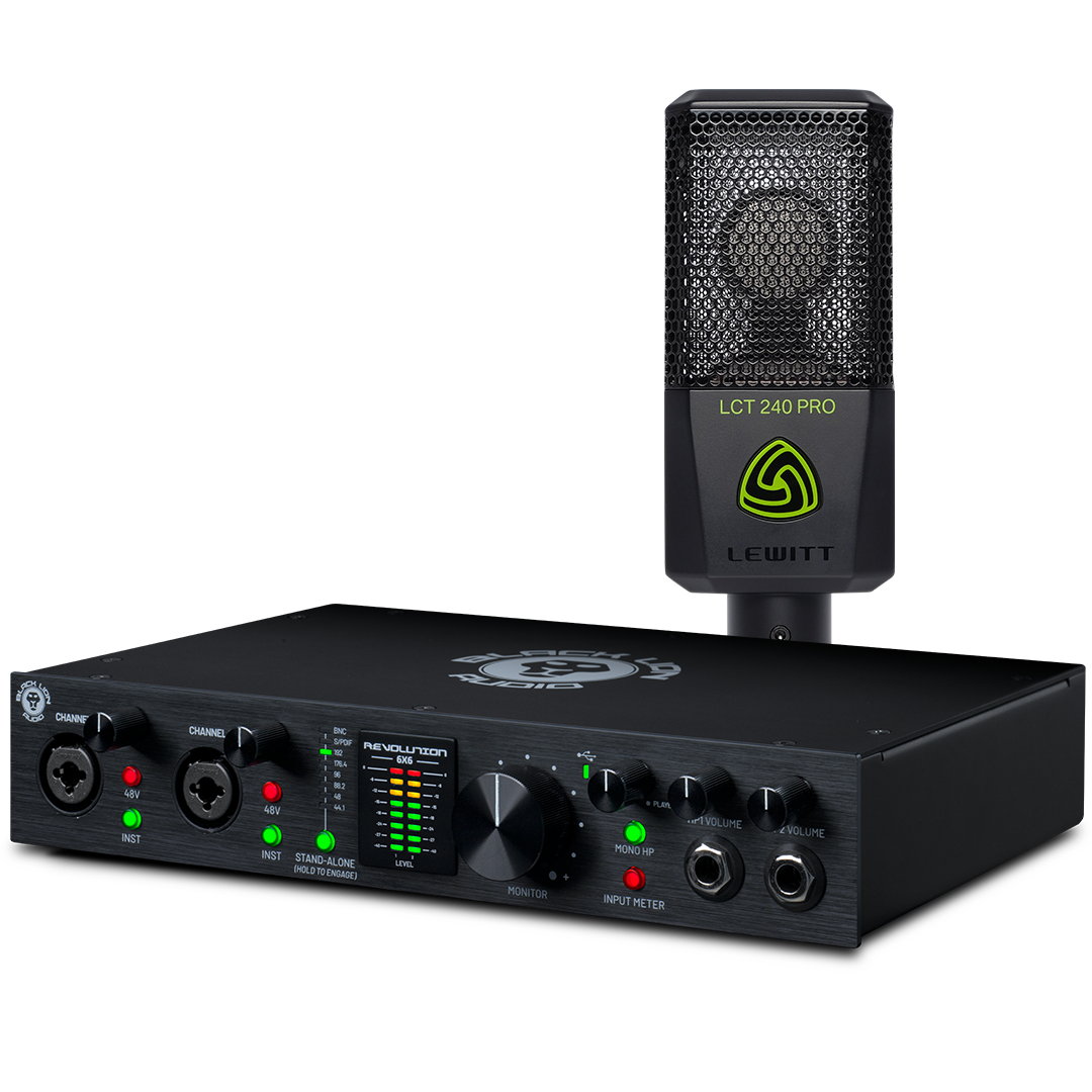 Black Lion Revolution 6x6 Interface Bundle with Lewitt LCT 240 Pro & XLR Cable