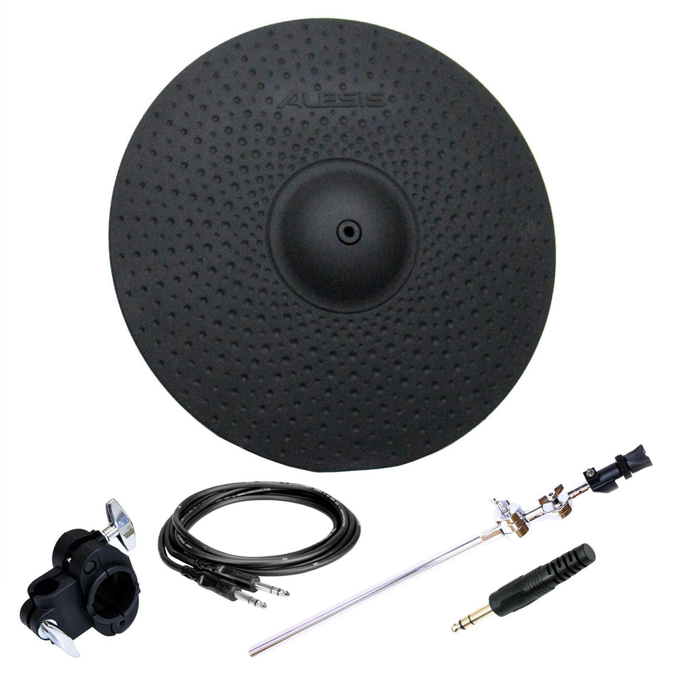 Alesis 16" Triple-Zone Cymbal Pad for Strike Pro SE Special Edition with Clamp, Arm, TRS Cable & Dummy Plug