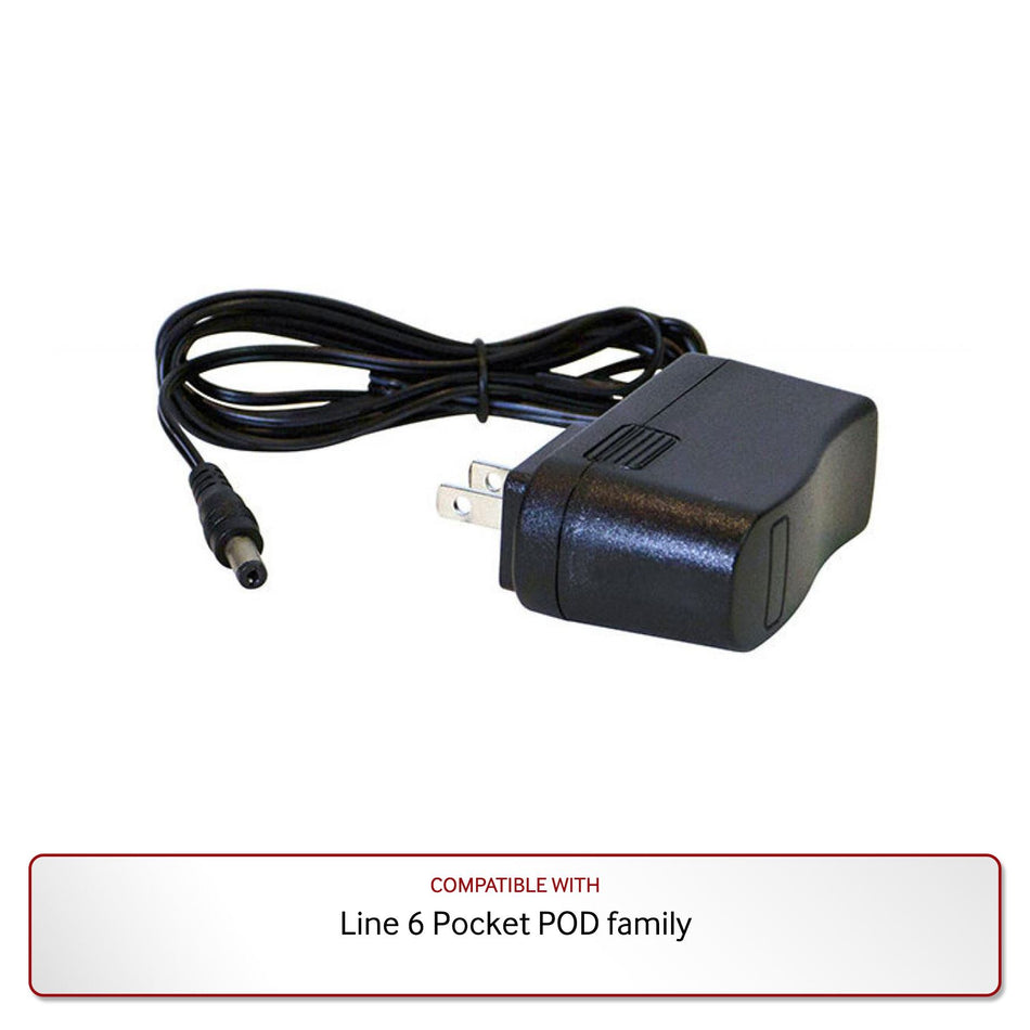 9V Power Supply for Line 6 Pocket POD family