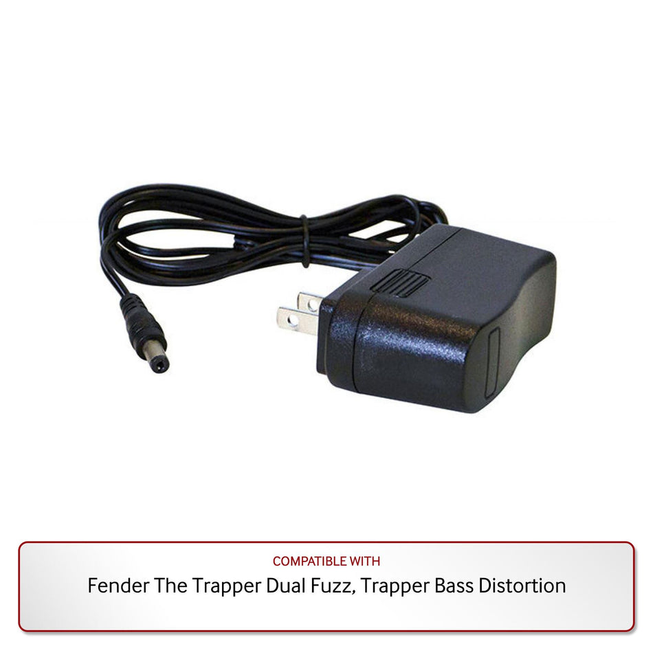 9V Power Supply for Fender The Trapper Dual Fuzz, Trapper Bass Distortion