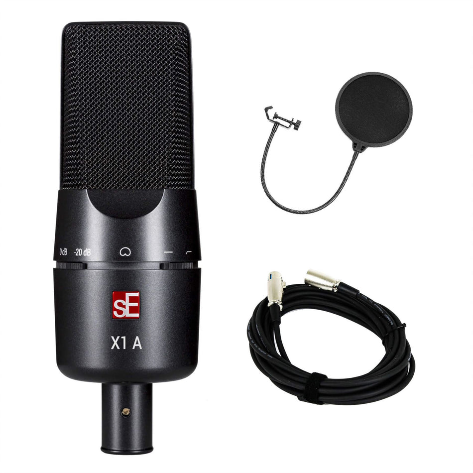 sE Electronics X1-A Condenser Microphone Bundle with XLR Cable & Pop Filter