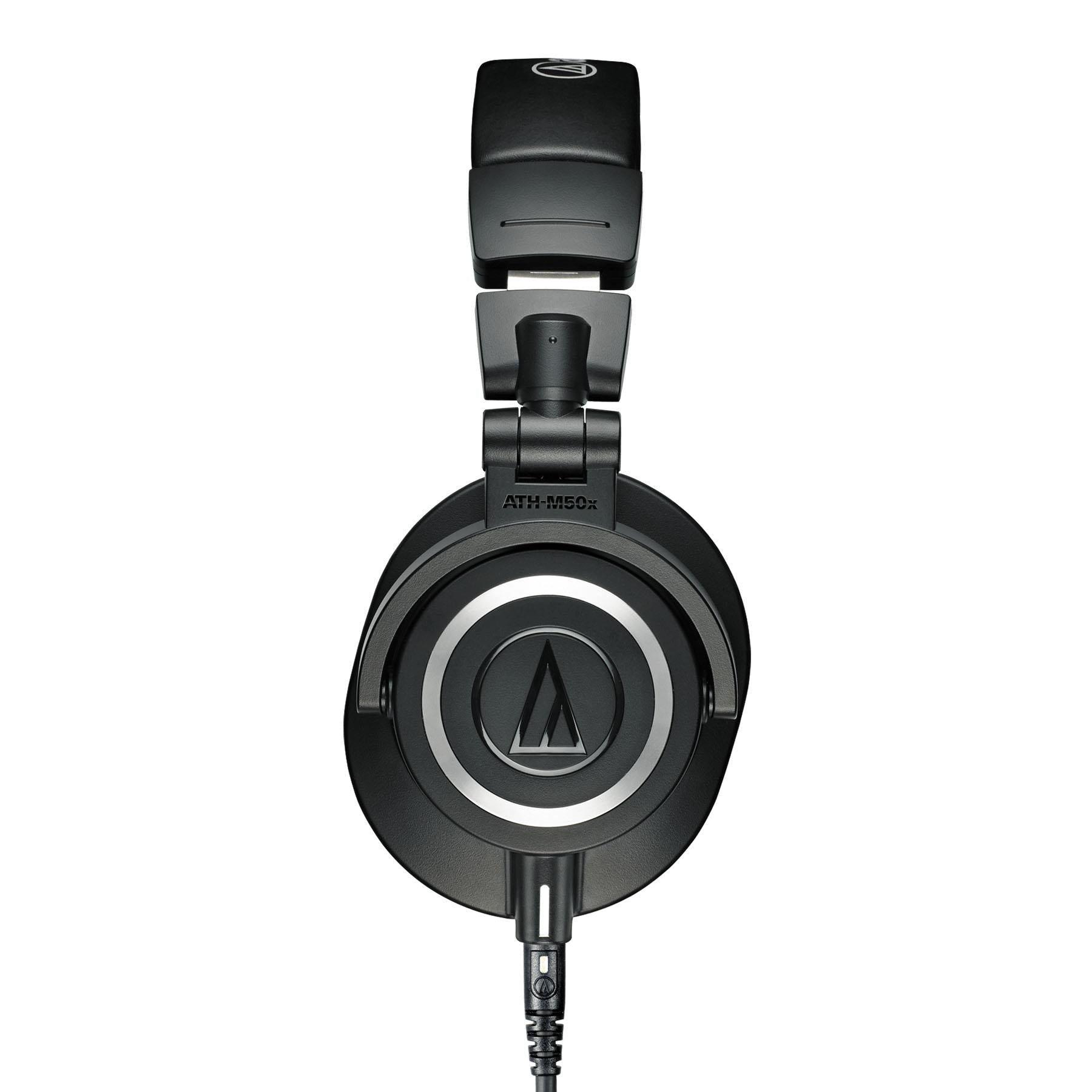 Audio-Technica ATH-M50X Black Headphones w/ On-Stage HA4000