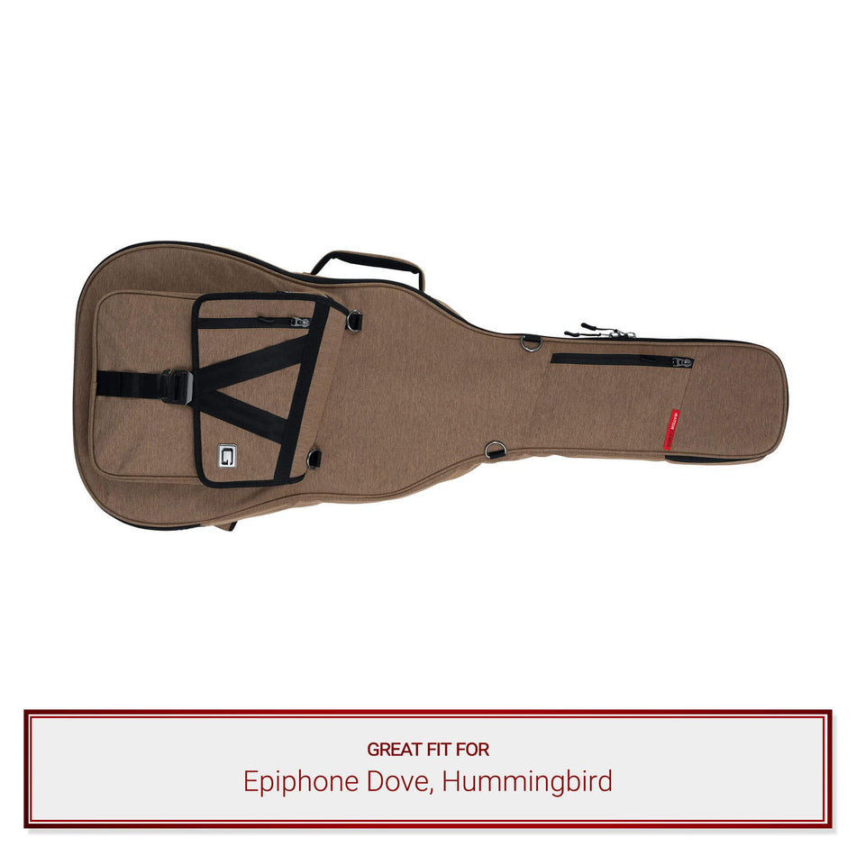 Tan Gator Guitar Case fits Epiphone Dove or Hummingbird