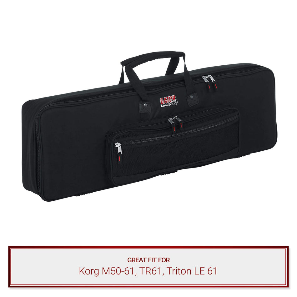 Gator Slim Keyboard Gig Bag fits Korg M50-61, TR61, Triton LE 61