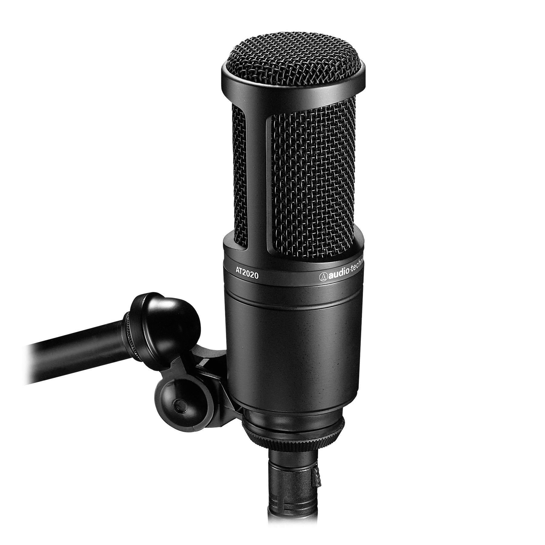 Audio-Technica AT2020 Condenser Microphone Bundle with 15-Foot