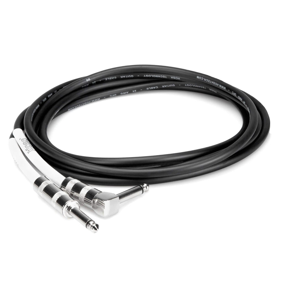 Mogami MCP-GTR-10 CorePlus Instrument Cable Right Angle TS To Straight TS,  10 Ft