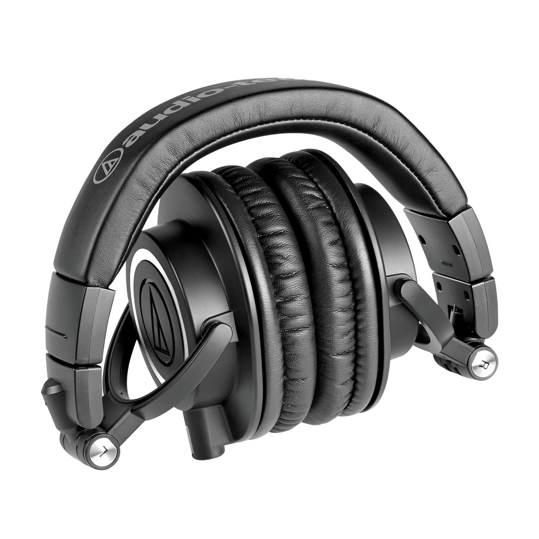 Audio-Technica ATH-M50X Black Headphones w/ On-Stage HA4000