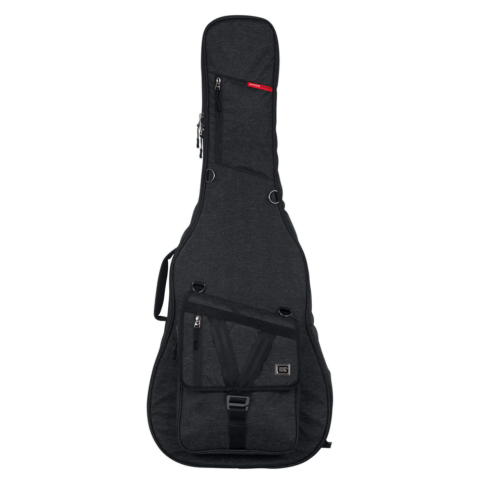 Gator Cases GT-ACOUSTIC-BLK Transit Series Charcoal Acoustic Guitar Gig Bag