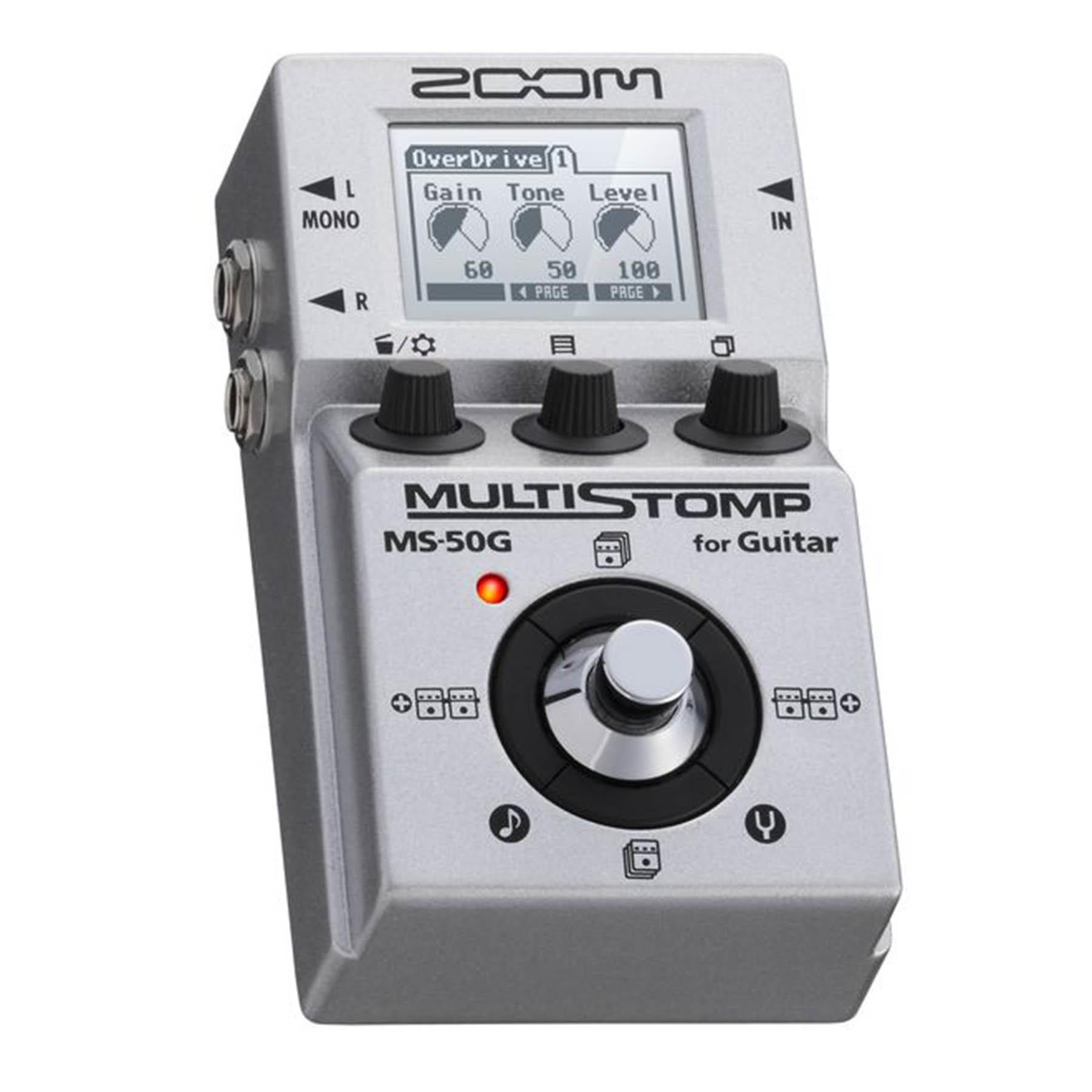 Zoom MS-50G MultiStomp Guitar Pedal w/ 2 Instrument Cables Bundle