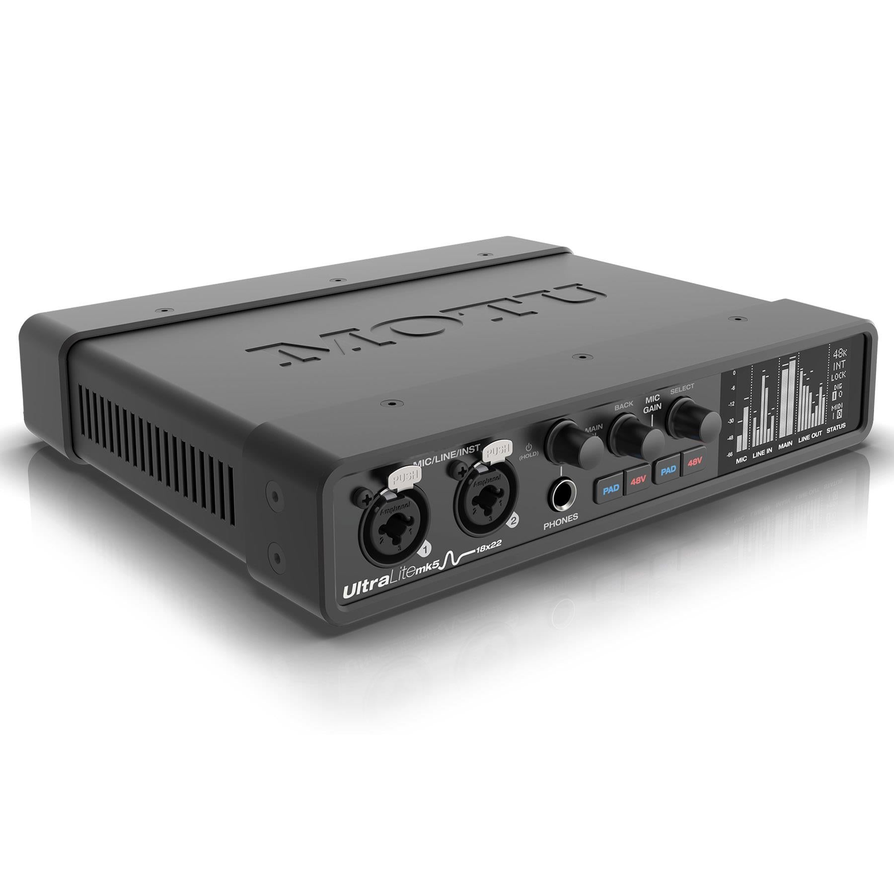 MOTU UltraLite-mk5 18x22 USB Audio Interface with DSP, Mixing and