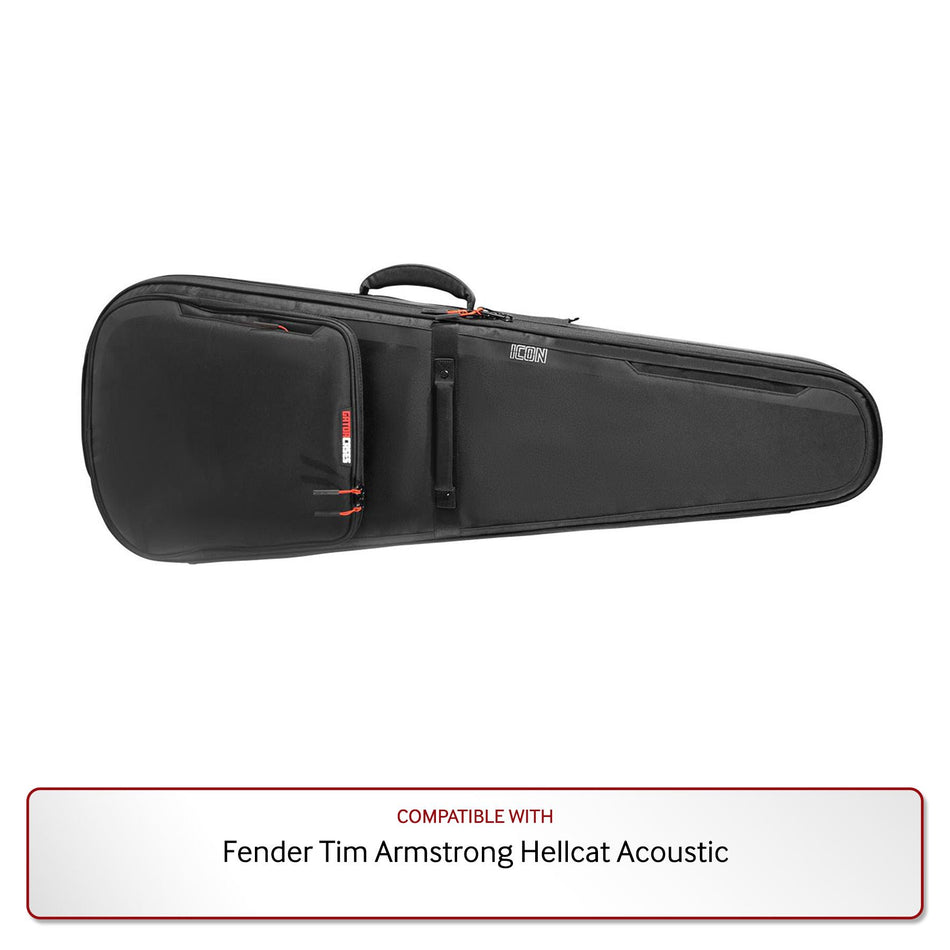 Gator Premium Gig Bag in Black for Fender Tim Armstrong Hellcat Acoustic