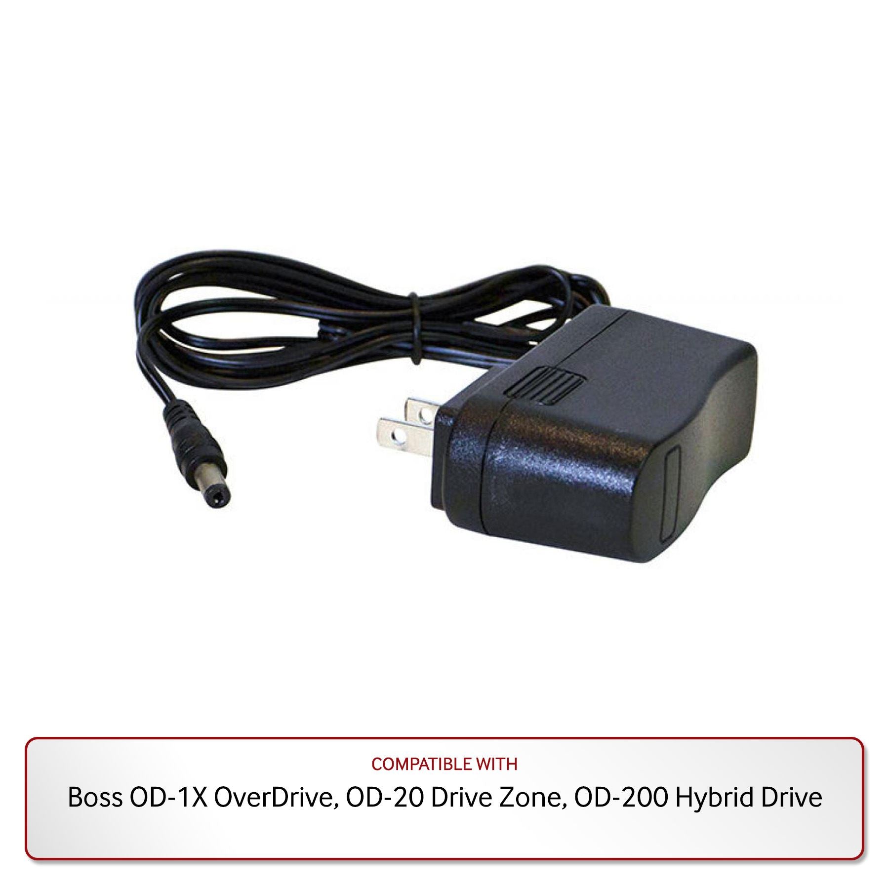 9V Power Supply for Boss OD-1X OverDrive, OD-20 Drive Zone, OD-200